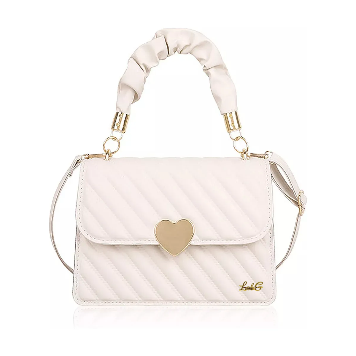 Foto 1 | Bolso De Mano  Blanca De Corazon Lab.g Blanco