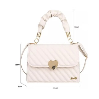 Foto 4 | Bolso De Mano Blanca De Corazon Lab.g Blanco