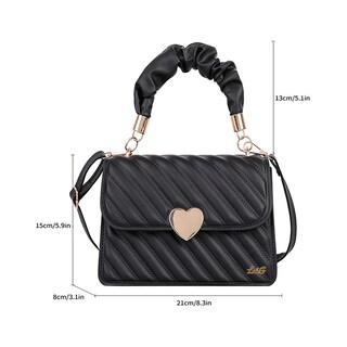Foto 5 | Bolso De Mano De Corazon Lab.g Negra
