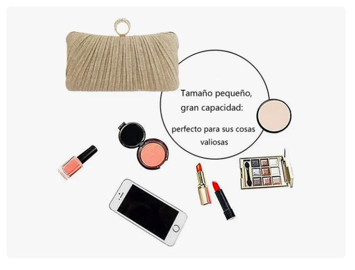 Foto 5 pulgar | Xtellar Bolso De Mano De Lujo Para Eventos Especiales Con Cadena Versátil
