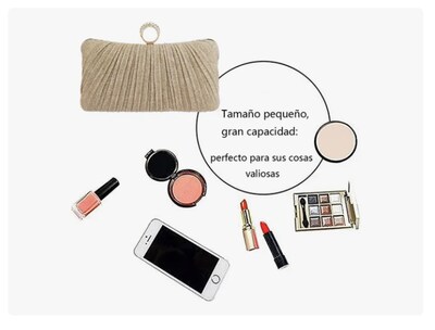 Foto 4 | Xtellar Bolso De Mano De Lujo Para Eventos Especiales Con Cadena Versátil
