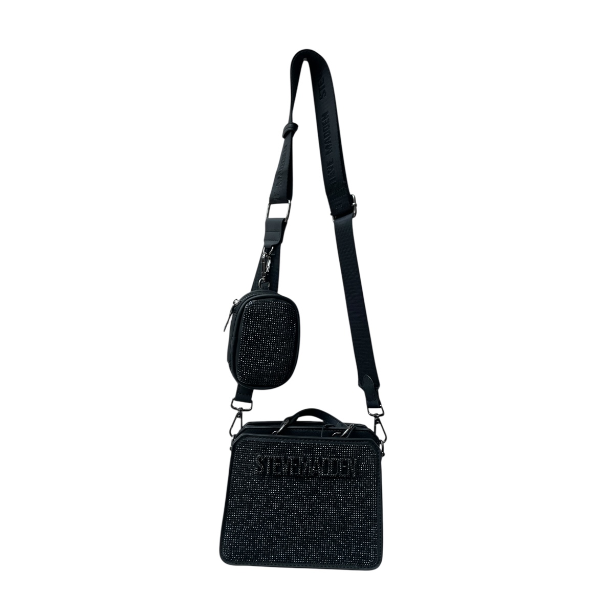 Foto 6 pulgar | Bolsa Steve Madden Bevelymm Mini Rhinestones Black