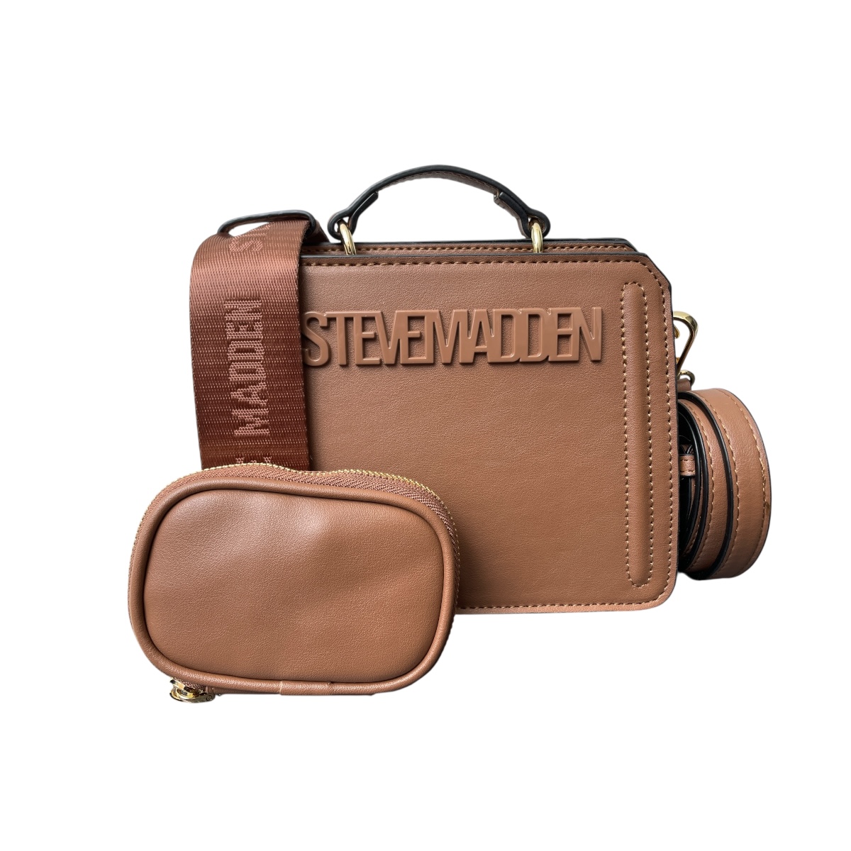 Foto 2 pulgar | Bolsa Para Dama Steve Madden Bevelymm Mini Cognac
