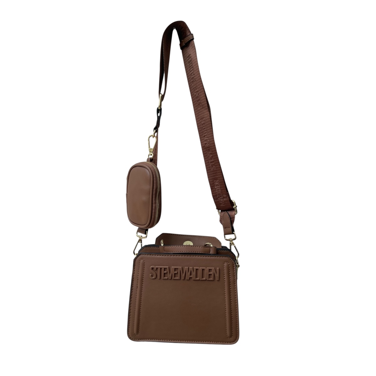 Foto 5 pulgar | Bolsa Para Dama Steve Madden Bevelymm Mini Cognac