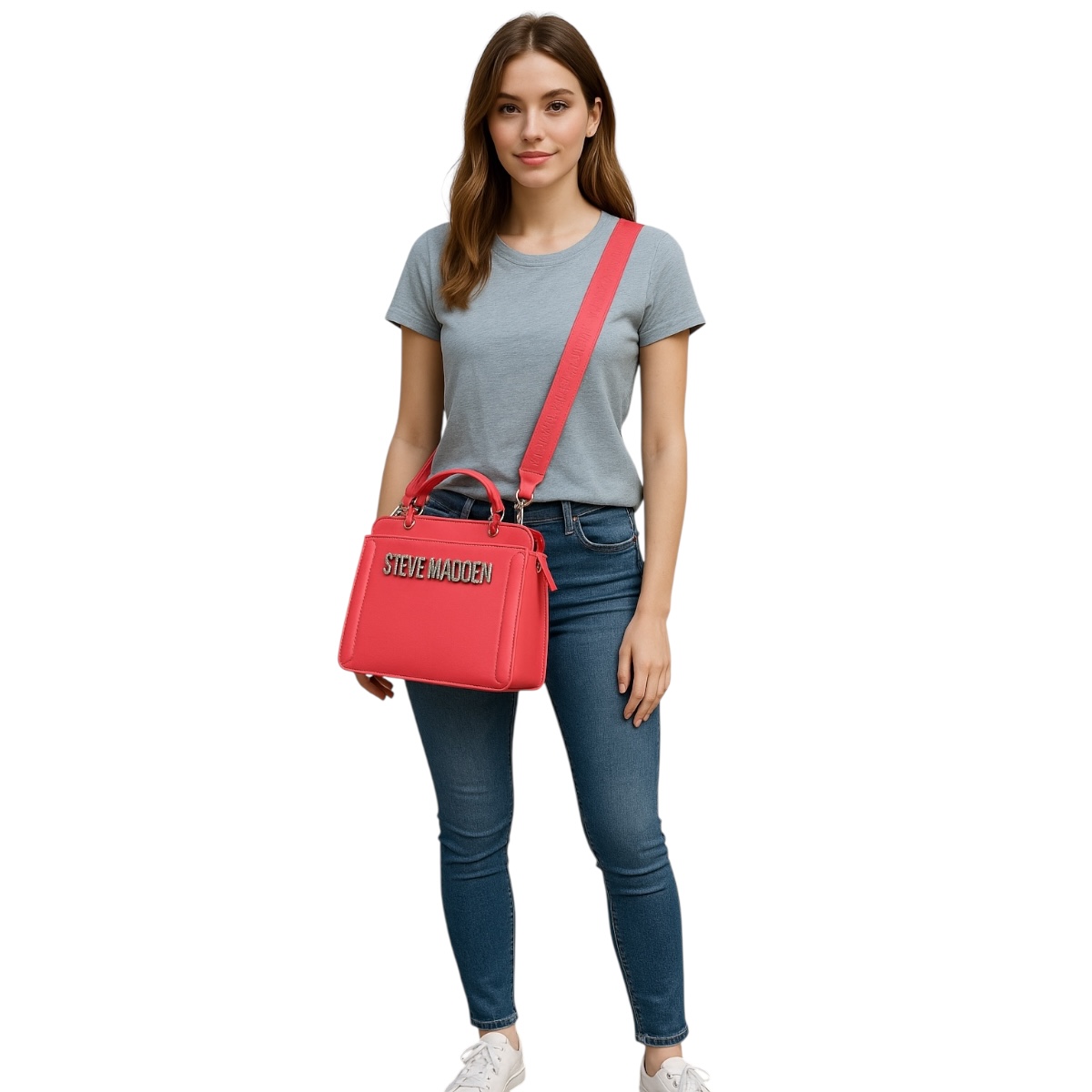 Foto 6 pulgar | Bolsa Steve Madden Bevelyn Salmon Stones