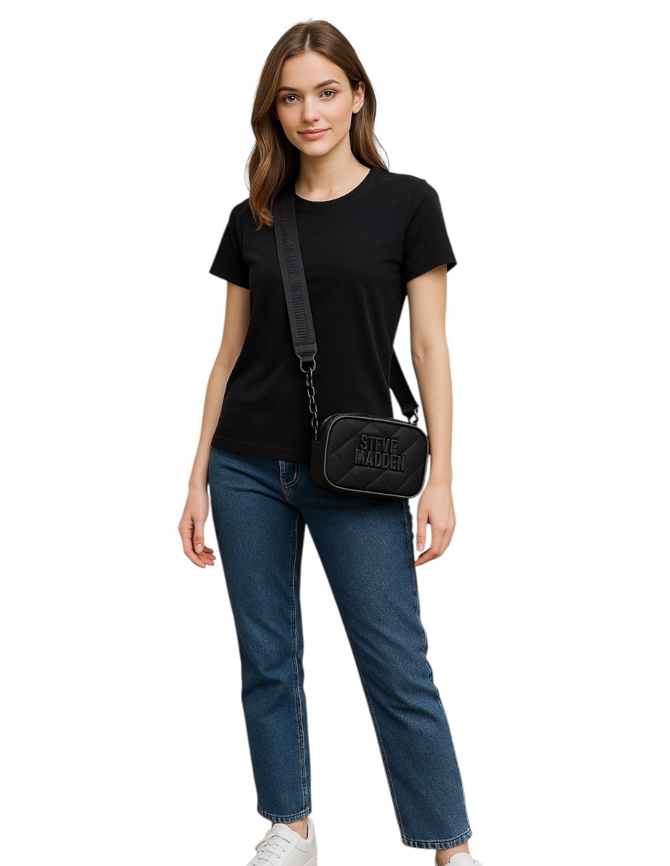 Foto 6 pulgar | Bolsa Steve Madden Crossbody Bsue Black