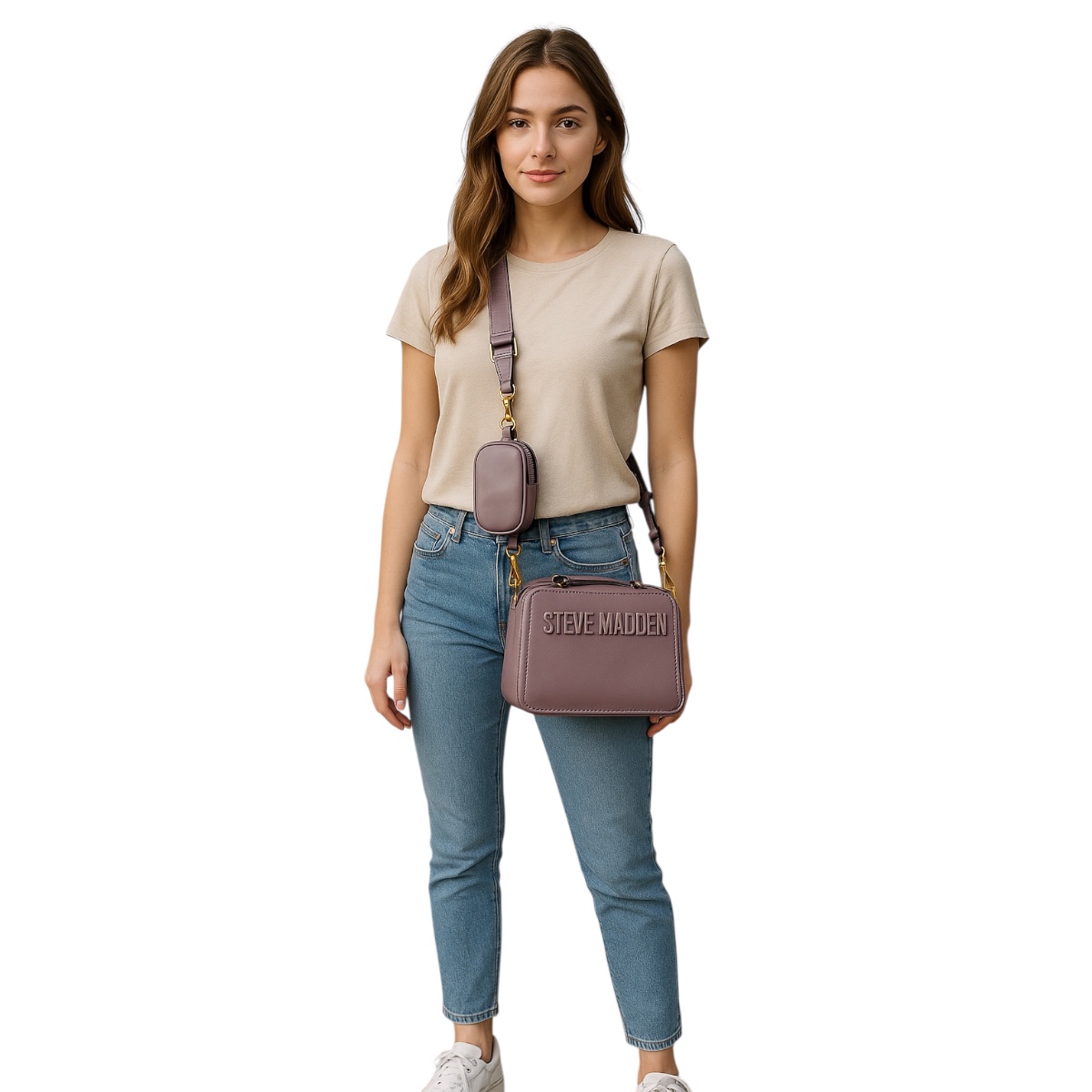 Foto 7 pulgar | Bolsa Para Dama Steve Madden Bevelymm Mini Plum