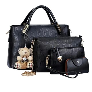 Foto 1 | Set 4 Bolsas Crossbody Correa Eo Safe Imports Esi-19865 Negro