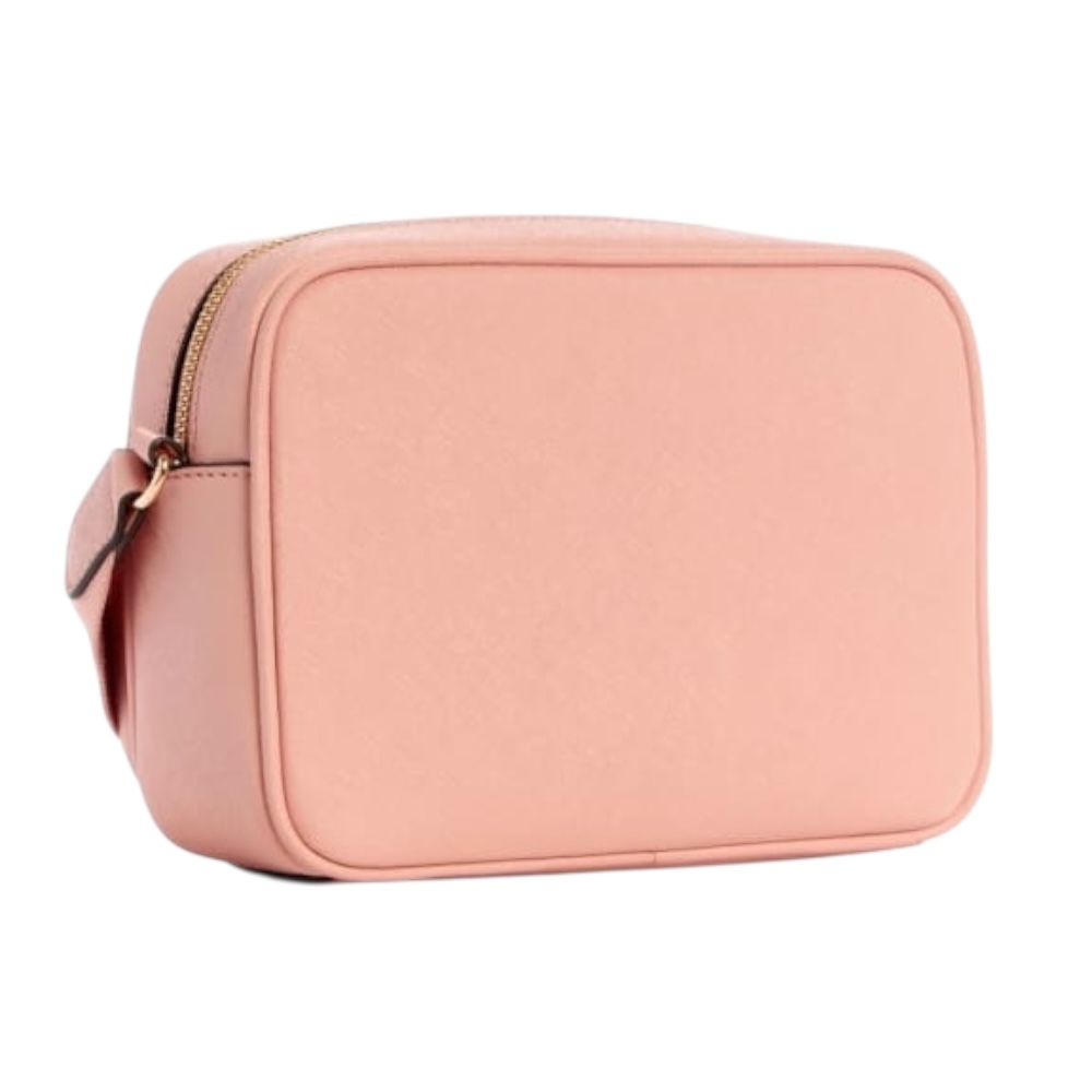 Foto 4 pulgar | Bolsa Crossbody Guess Zinnia Top Zip Color Rosa De Piel Sintética Saffiano