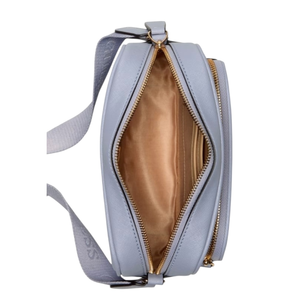 Foto 5 pulgar | Bolsa Crossbody Guess Zinnia Top Zip Color Lila De Piel Sintética Saffiano