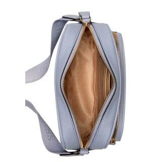 Foto 4 | Bolsa Crossbody Guess Zinnia Top Zip Color Lila De Piel Sintética Saffiano