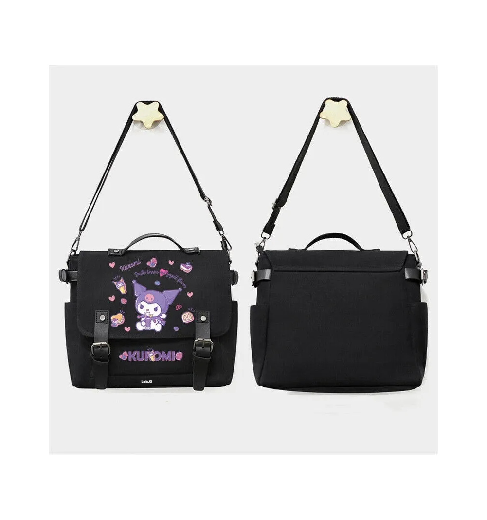 Foto 4 pulgar | Bolso Bandolera Lab.g Kuromi Negro