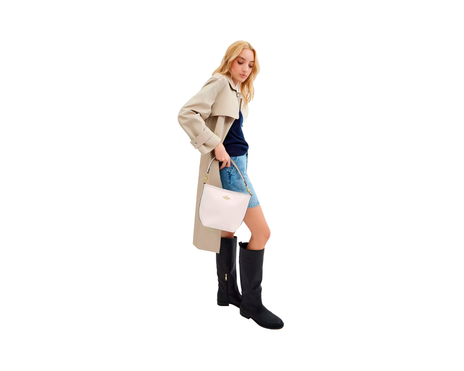 Foto 6 pulgar | Bolsa Coach City Bucket Bag Ct801 Color Blanco