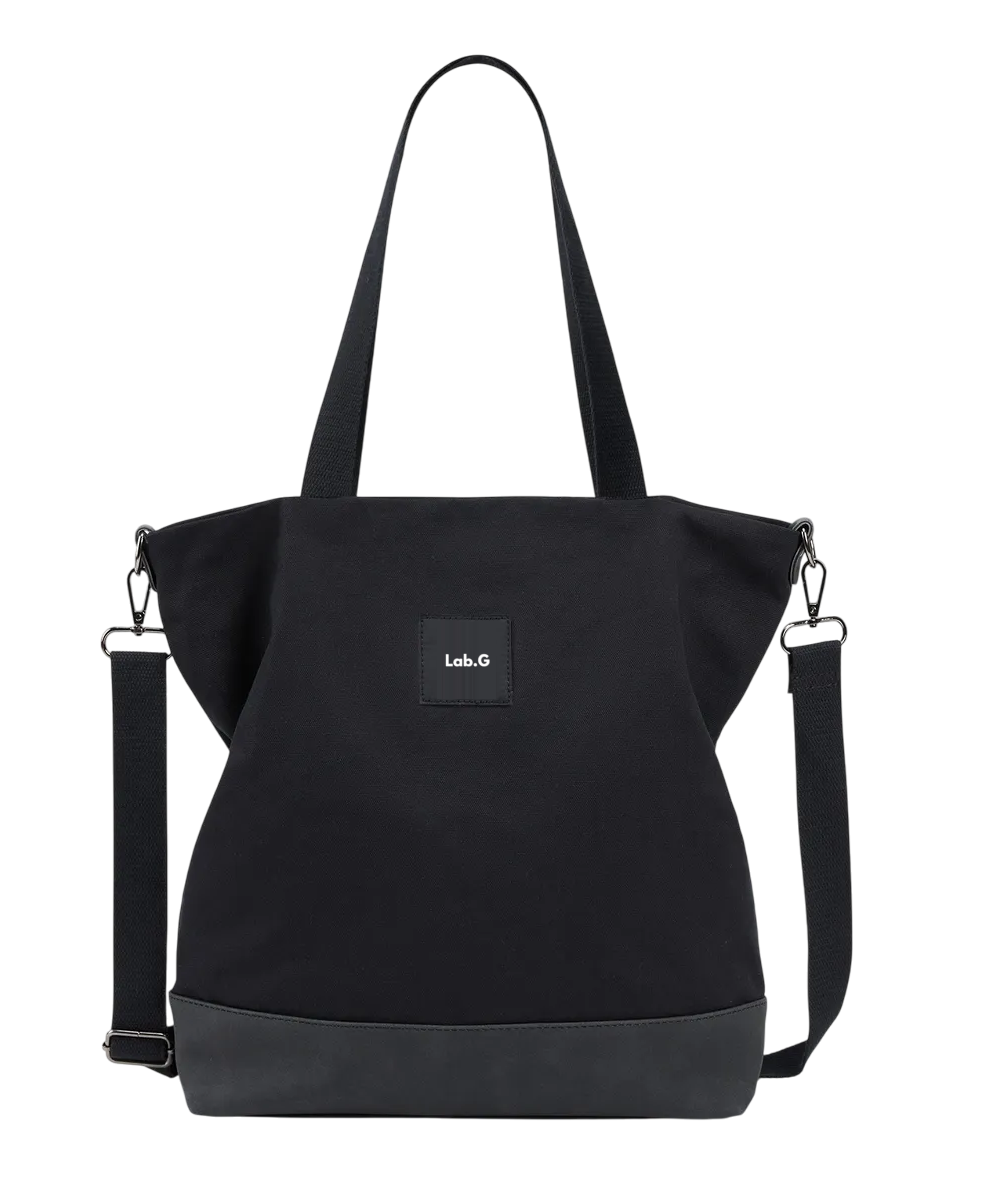 Foto 2 pulgar | Bolso De Mano Lab.g Lona Cercanías Alta Capacidad Para Mujer Negro