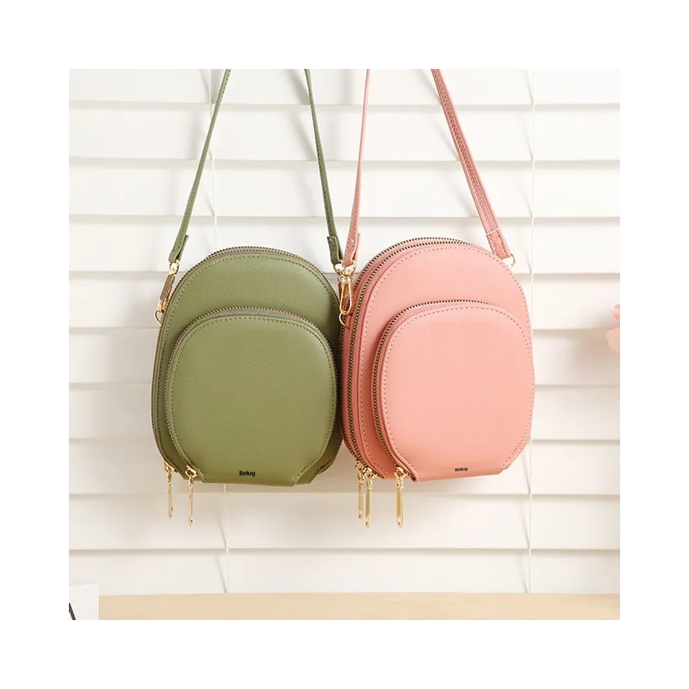 Foto 2 | Bolso Belug  De Hombro Tipo Cartera Larga  Verde Claro
