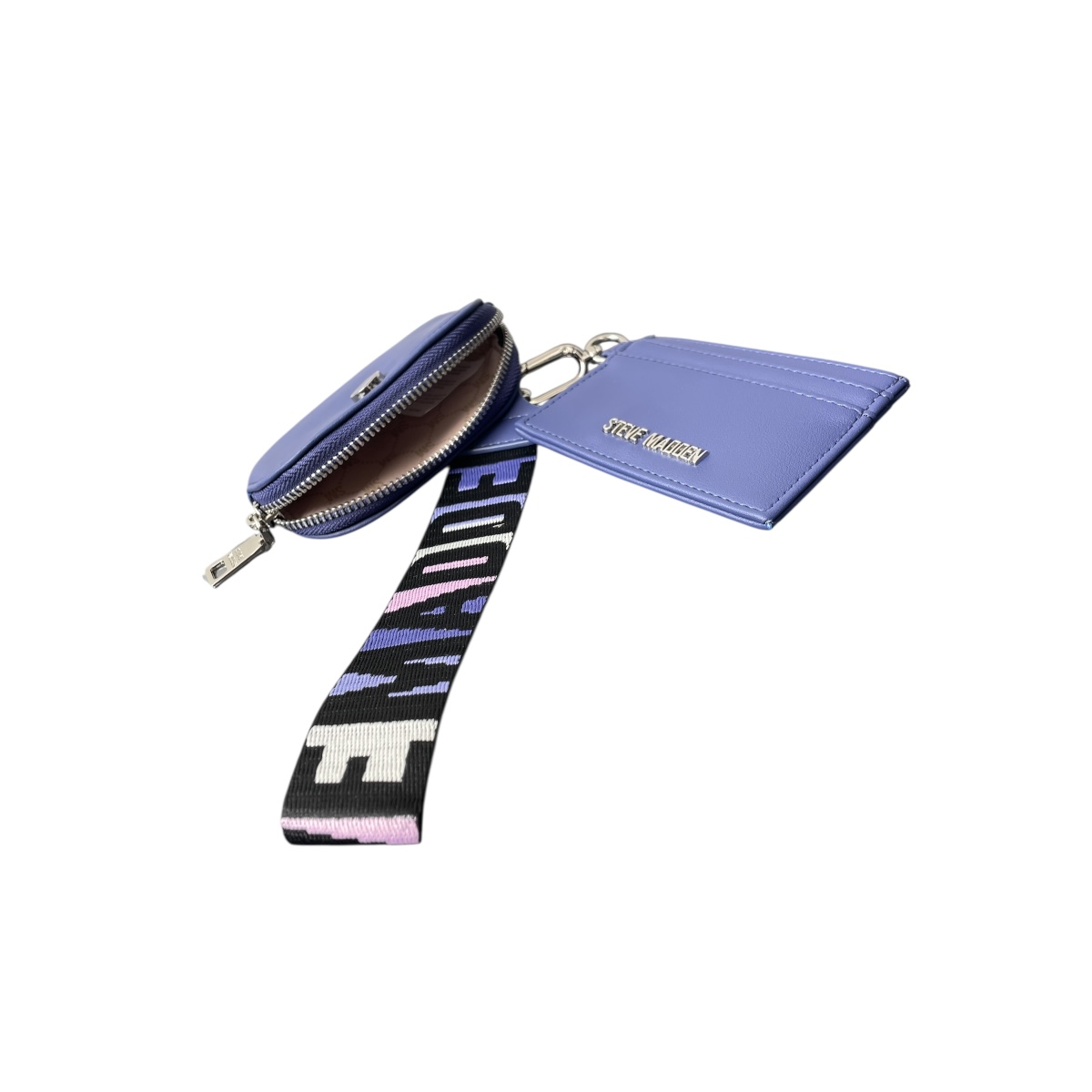 Foto 6 pulgar | Set De Bolsa Steve Madden Bevelyn Black + Monedero Y Tarjetero Blue