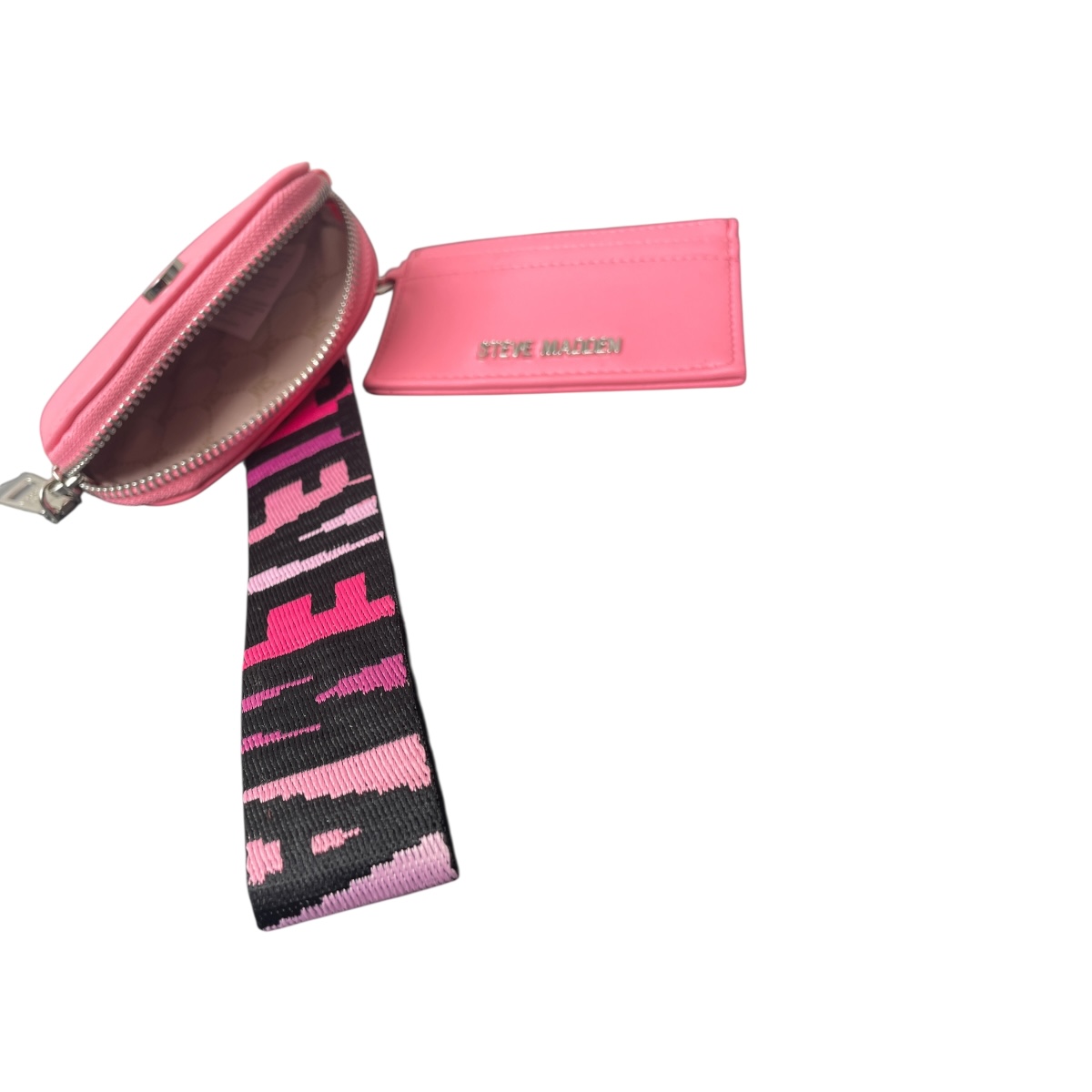 Foto 6 pulgar | Set De Bolsa Steve Madden Bevelyn Black + Monedero Y Tarjetero Pink