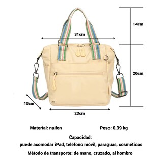 Foto 2 | Bolso Lab.g Mujer Hombro Compras Blanco