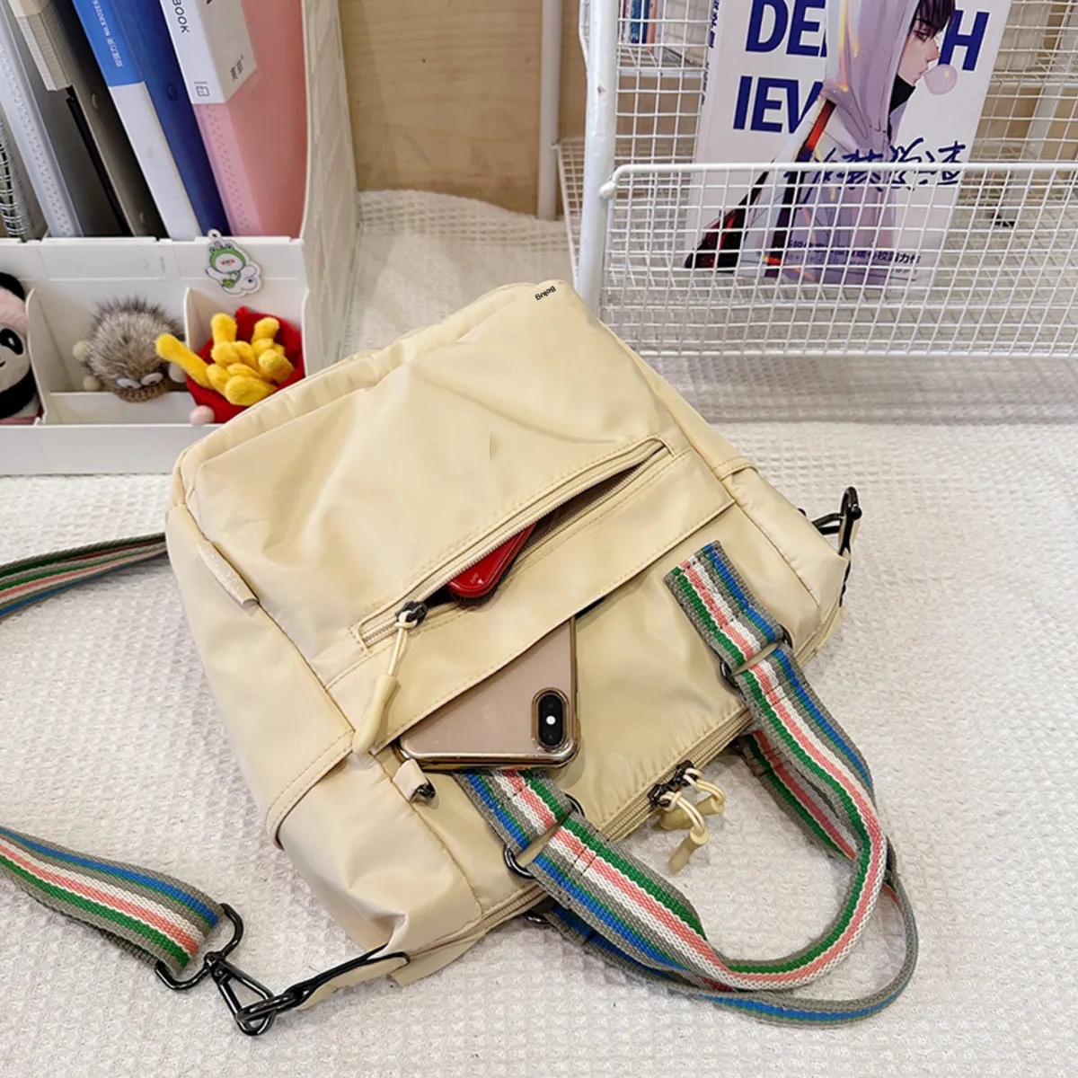 Foto 5 pulgar | Bolso Belug Mujer Hombro Compras Blanco