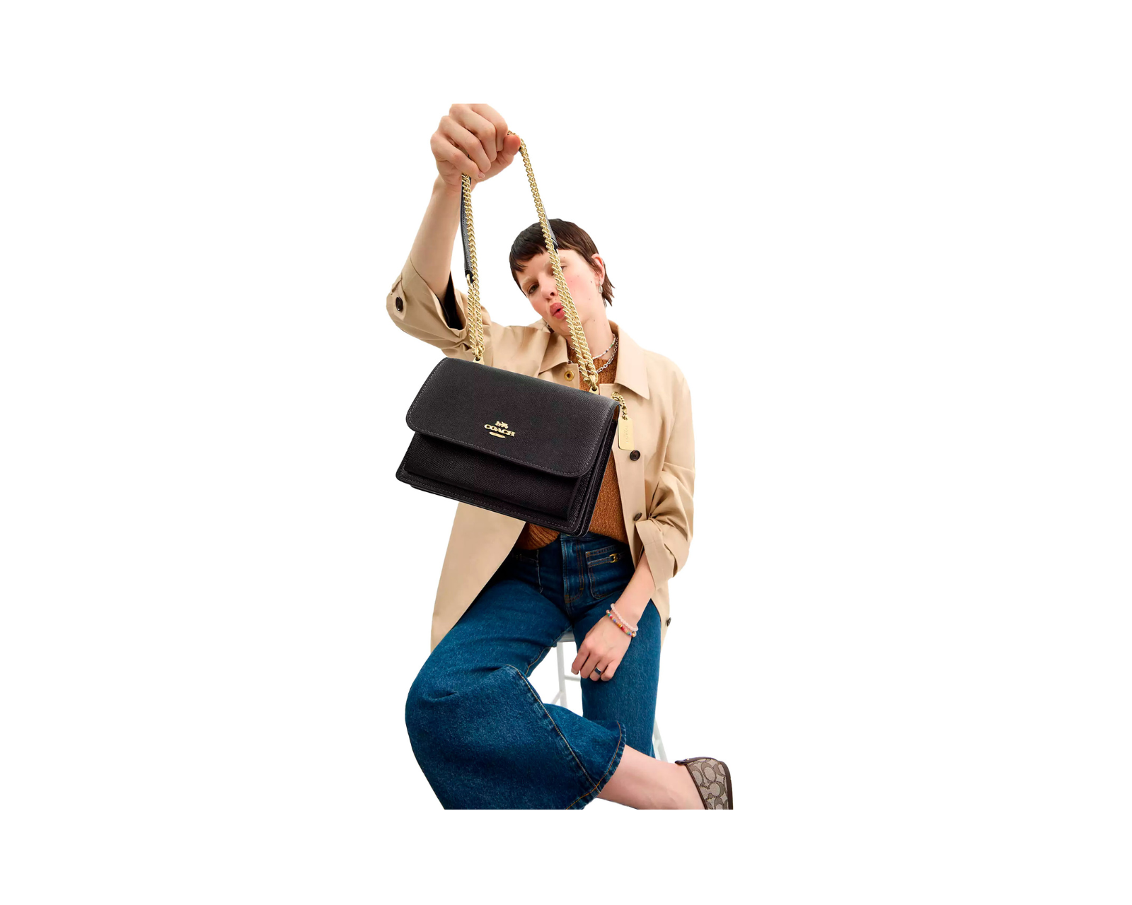 Foto 8 pulgar | Bolsa Coach Mini Klare Crossbody Cz987 Color Negro