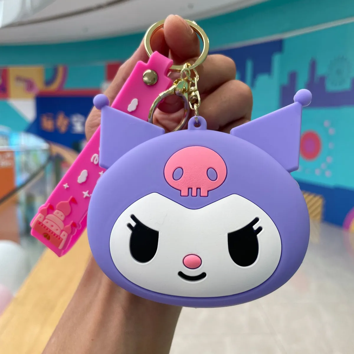 Foto 4 pulgar | Bolsa  Belug Kuromi Monedero Y 2llavero 3pz Morado