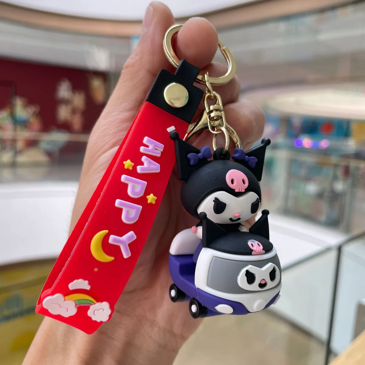 Foto 5 pulgar | Bolsa  Belug Kuromi Monedero Y 2llavero 3pz Morado