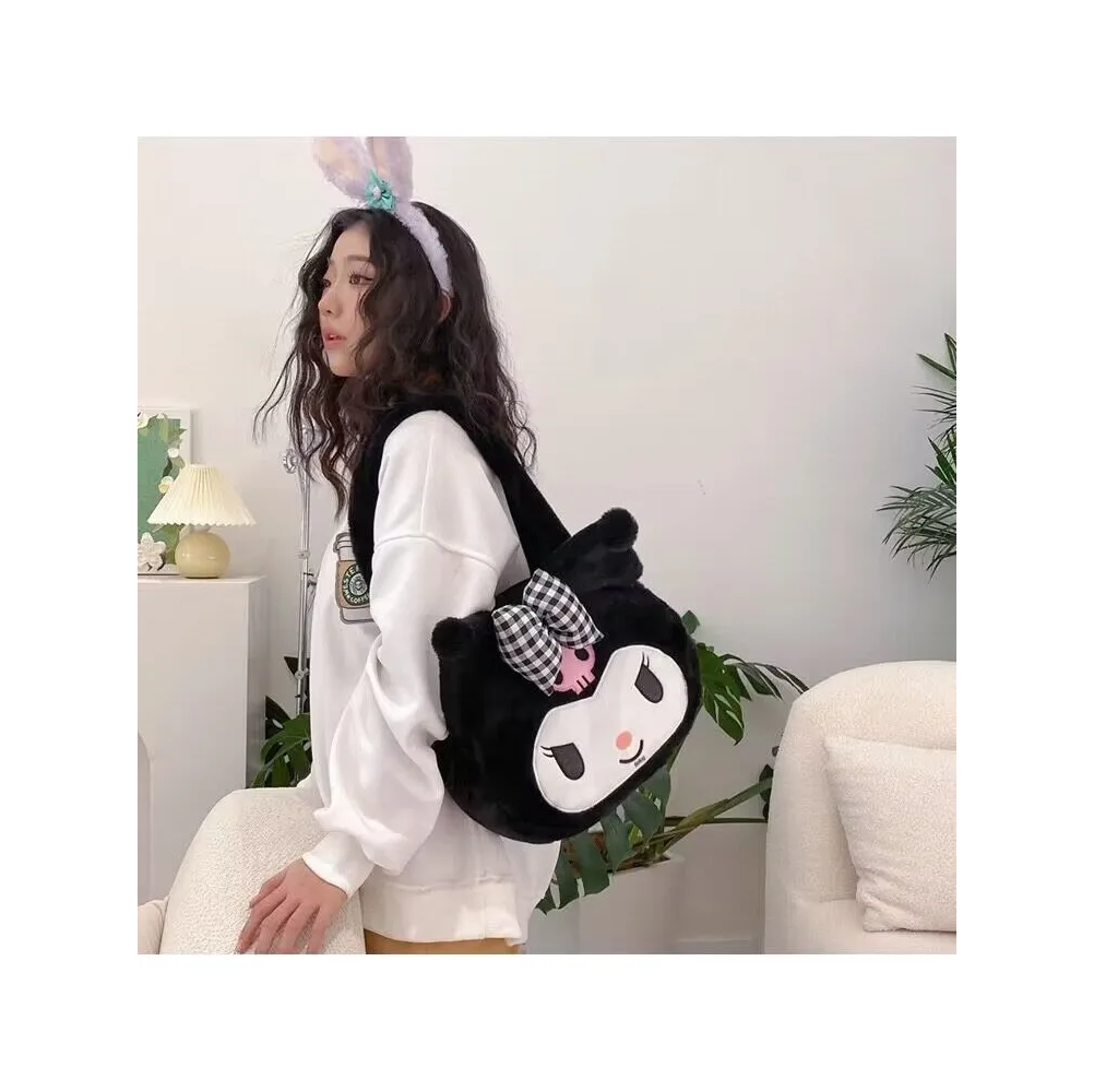 Foto 3 pulgar | Bolsa  Belug Bandolera Kuromi Negro