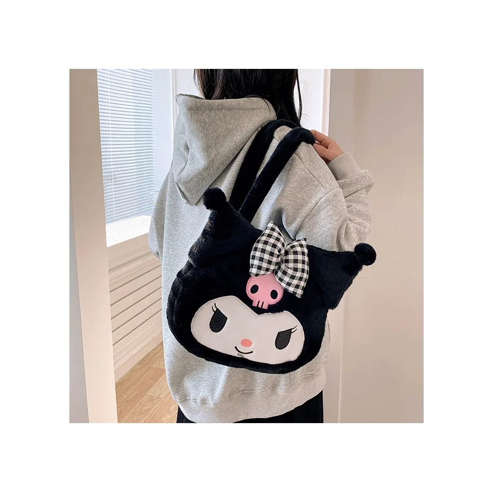 Foto 5 pulgar | Bolsa  Belug Bandolera Kuromi Negro