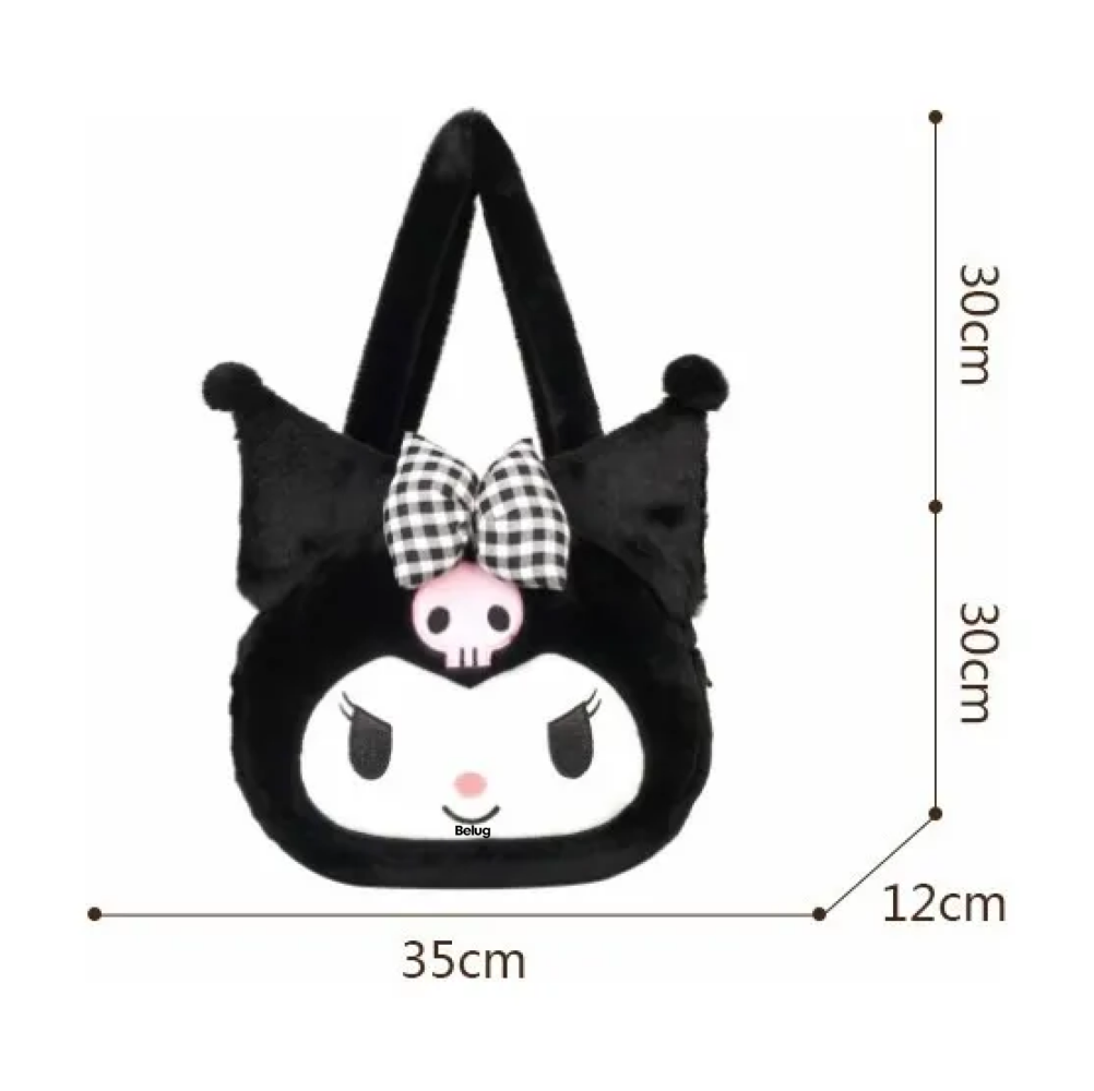 Foto 6 pulgar | Bolsa  Belug Bandolera Kuromi Negro