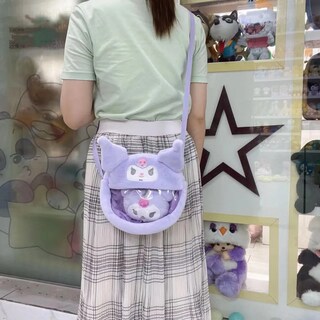Foto 4 | Bolso Belug Cruzado Transparente Kuromi Morado