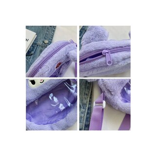 Foto 5 | Bolso Belug Cruzado Transparente Kuromi Morado