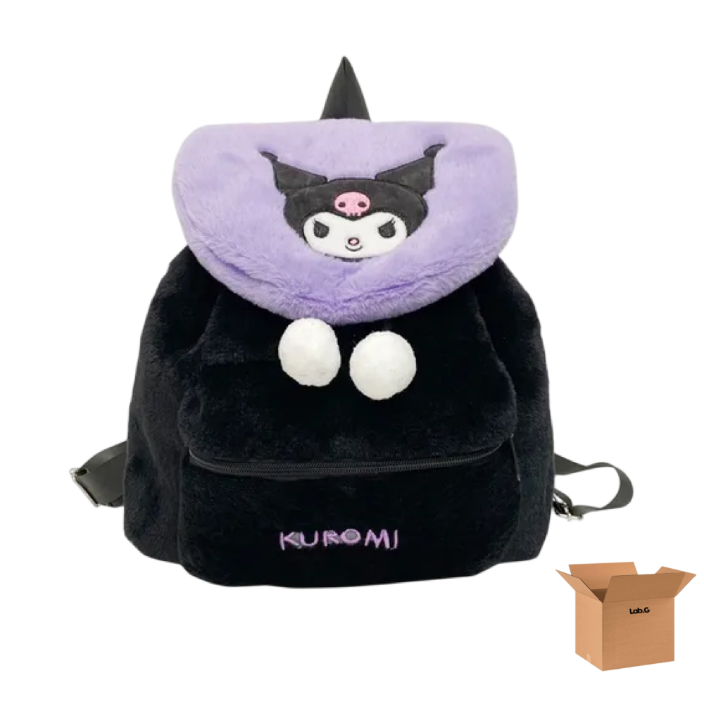 Foto 1 | Mochila  Lab.g Felpa Kuromi Negro Morado