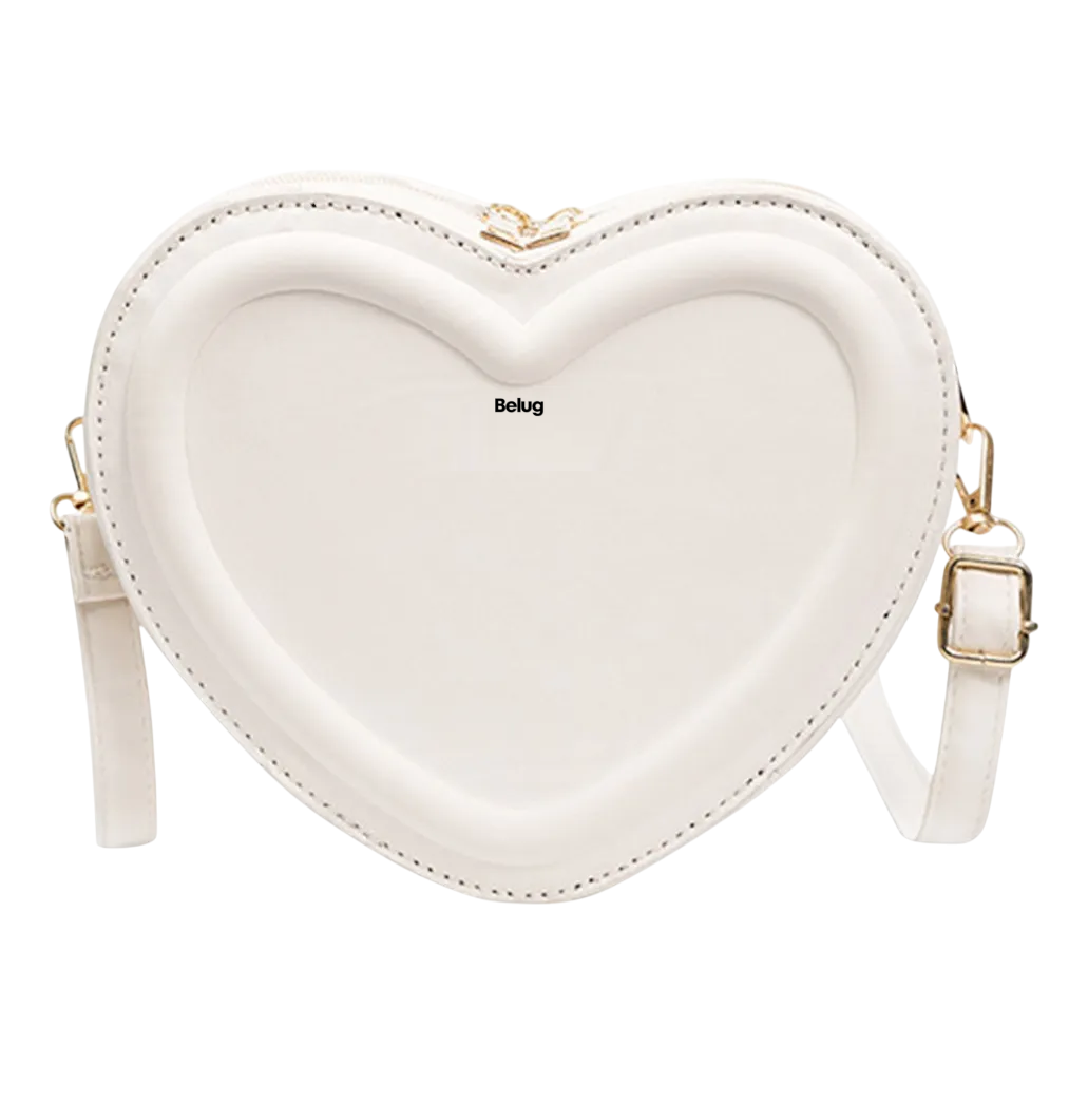 Foto 2 pulgar | Bolso Bandolera Forma Corazón Belug  Blanco