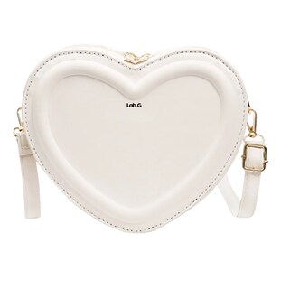 Foto 1 | Bolso Bandolera Forma Corazón Lab.g Blanco