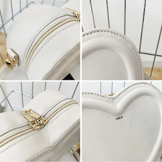 Foto 2 | Bolso Bandolera Forma Corazón Lab.g Blanco