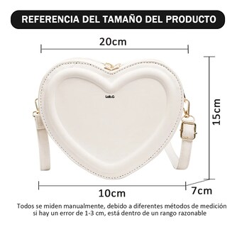 Foto 3 | Bolso Bandolera Forma Corazón Lab.g Blanco