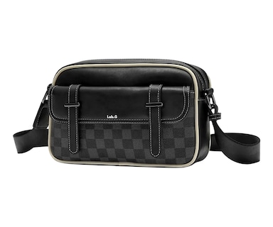 Foto 1 | Bolso Lab.g De Hombro A Cuadros Negro Caudros Linea Beige