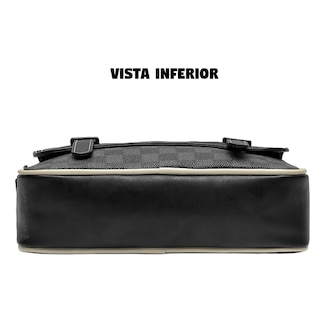 Foto 5 | Bolso Lab.g De Hombro A Cuadros Negro Caudros Linea Beige