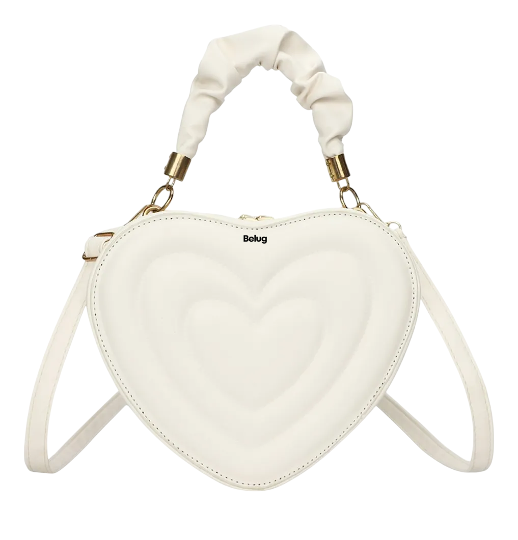 Foto 2 pulgar | Bolso Forma De Corazón Belug  Blanco