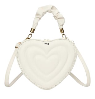 Foto 1 | Bolso Forma De Corazón Belug Blanco