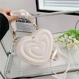 Foto 3 | Bolso Forma De Corazón Belug Blanco