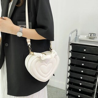 Foto 5 | Bolso Forma De Corazón Belug Blanco