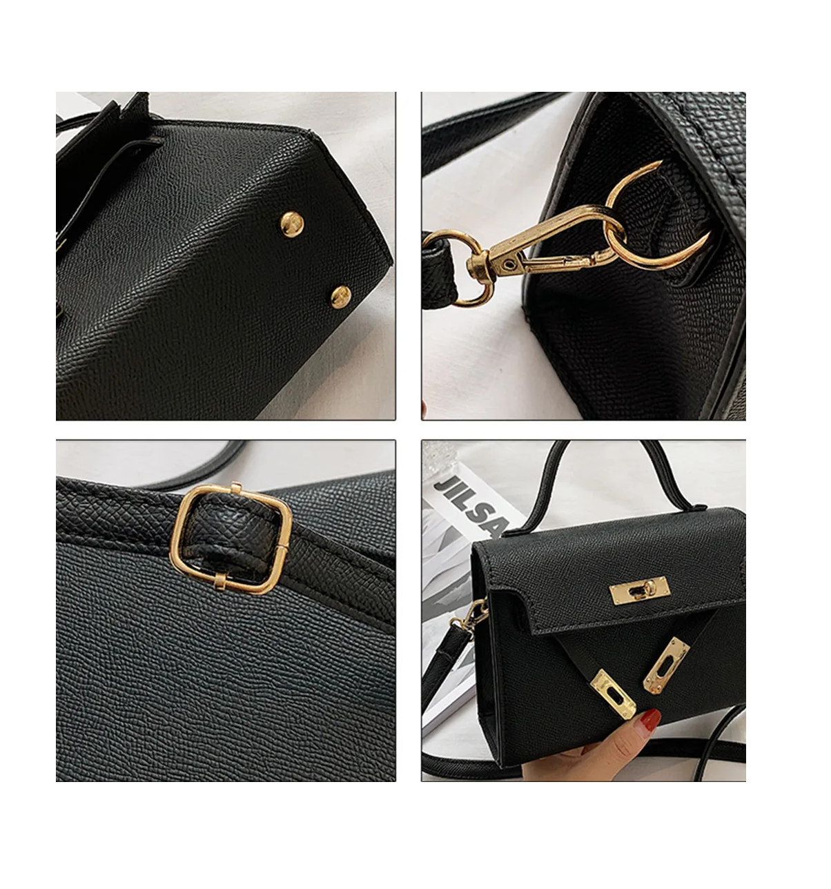 Foto 4 pulgar | Bolsa De Dama Crossbody Negro
