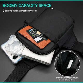Foto 2 | Bolsa De Pecho Belug Impermeable Moda Calidad Negro