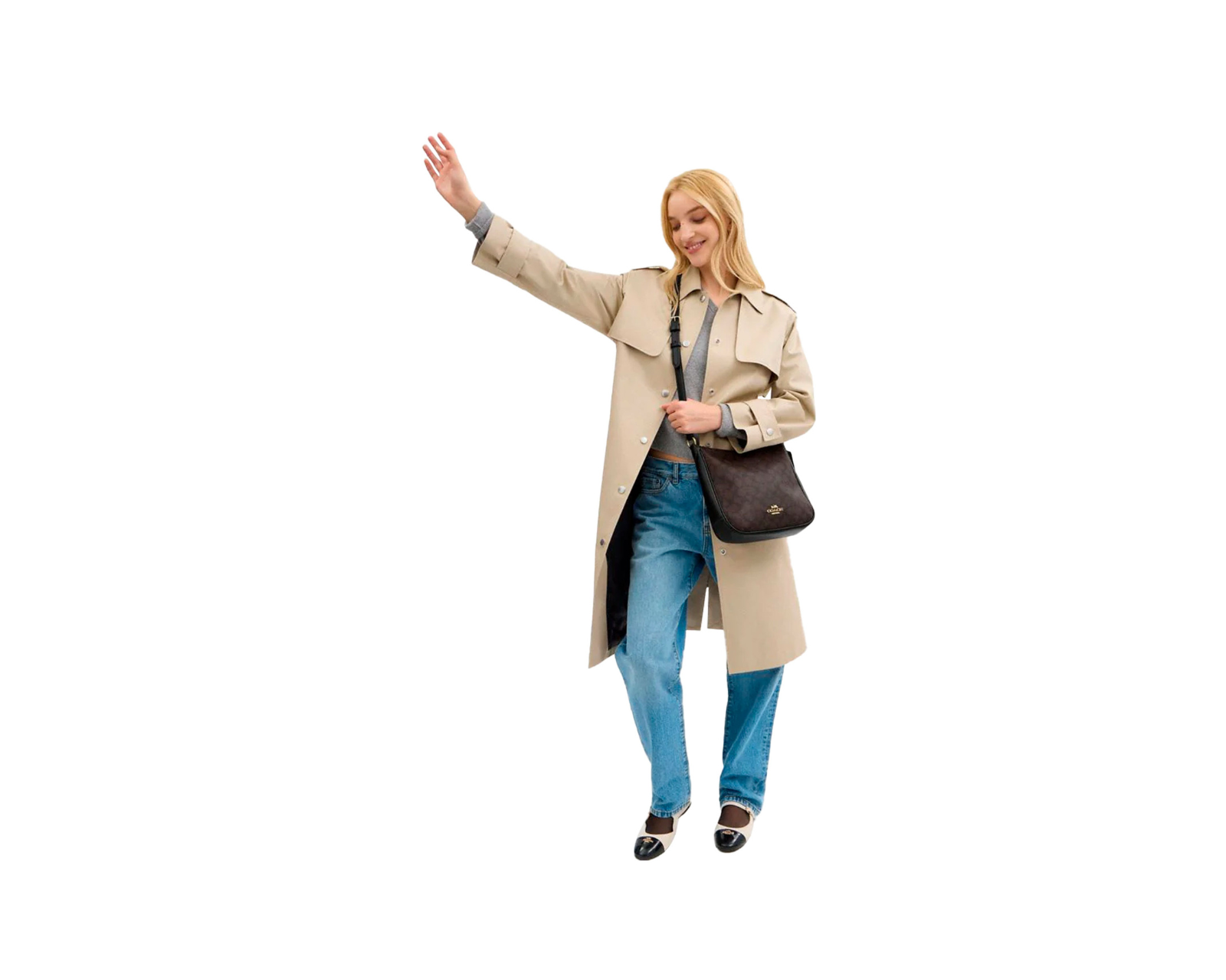 Foto 5 pulgar | Bolsa Coach Ellie File Bag  Signature Canvas  Cz177 Color Café