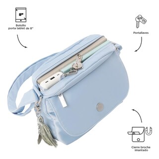 Foto 5 | Totto Bolsa De Dama - Mujer Crossbody Bandolera Cor2.0241 Azul