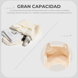 Foto 2 | Bolso Hombro Xtellar Bolsa Tote Mano Mujer Acolchada Cloud Burbujas