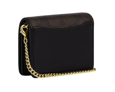 Foto 2 | Cartera Coach Mini Wallet On A Chain Signature Canvas Cz278 Color Café