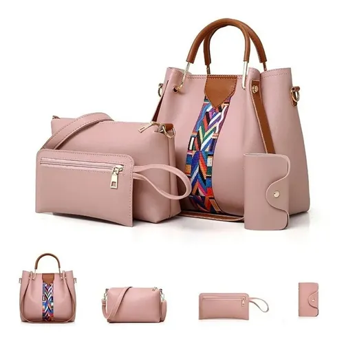 Foto 3 pulgar | Set 4 Bolsas  Xtellar Mujer Moda Dama Crossbody Cosmetiquera Correa