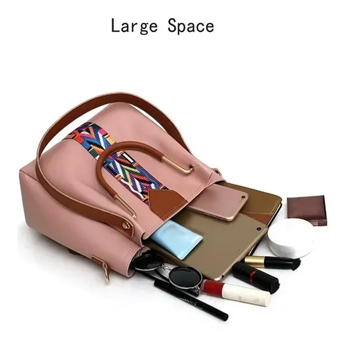Foto 5 pulgar | Set 4 Bolsas  Xtellar Mujer Moda Dama Crossbody Cosmetiquera Correa